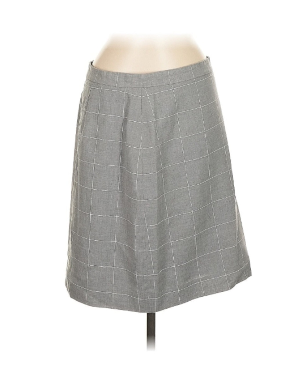 Ann Taylor Black White Tweed Basketweave Mini Skirt Size 10 Professional Lined